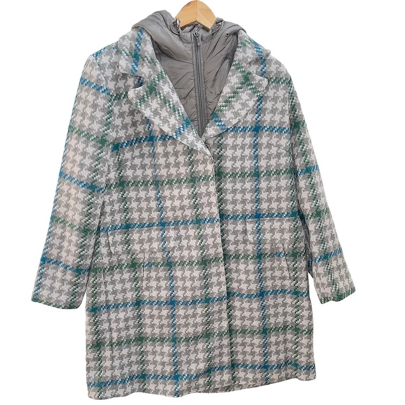 Isaac Mizrahi Houndstooth Coat SZ 12 - Picture 4 of 16